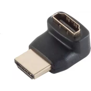 SHIVERPEAKS S/CON maximum connectivity adapter HDMI męski do żeńskiego, kąt 90° w górę, pozłacany, 4K2K, czarny (77407-1)