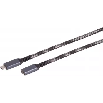 Kabel SHIVERPEAKS S-Conn 14-74006 USB-C do USB-C 1m USB 3.2 Gen 2 10Gbps 100W PD Czarny i Biały