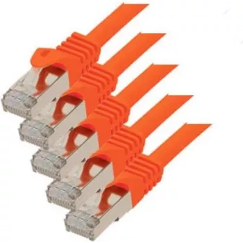 Kabel krosowy SHIVERPEAKS S-Conn Cat.7 S/FTP, 1,5 m, RJ-45 do RJ-45, pozłacane styki, 10 Gbps, 600 MHz, miedź, czarny 75511-1.5O-SET5