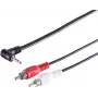 SHIVERPEAKS S/CONN maximum connectivity kabel audio 3,5 mm stereo kątowy jack do 2 RCA, 1,5 m, pozłacany, podwójnie ekranowany 30842