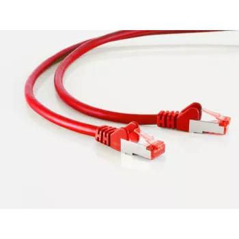 SHIVERPEAKS S/CONN maximum connectivity kabel krosowy Cat 6A S/FTP PIMF bezhalogenowy certyfikowany GHMT, czerwony, 0,15 m (75711-A0.15R)