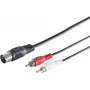 SHIVERPEAKS S/CONN maximum connectivity kabel adapter audio DIN 5-pin męski do 2x RCA męski, 1,5 m, czarny 10302