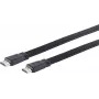 ShiverPeaks S/CONN maximum connectivity Płaski kabel HDMI, HDMI Typ A męski do HDMI Typ A męski, pozłacane styki, 4K Ultra HD, 3D, HEAC, 3,0 m, czarny 77473-FLAT