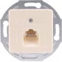 SHIVERPEAKS S/CONN maximum connectivity UAE gniazdo ścienne RJ45 1x8 podtynkowe z płytką środkową i metalowym pierścieniem montażowym, czysty biały 74221-1-50-UNI