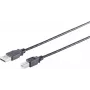 Kabel USB 2.0 High Speed SHIVERPEAKS S/CONN maximum connectivity, A do B, czarny, 0,5 m (13-23015)