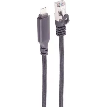 SHIVERPEAKS kabel adapter USB-C na RJ45 Gigabit Ethernet, 5m, aluminium, czarny (BS14-51055)