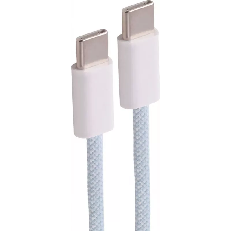 SHIVERPEAKS kabel USB-C do USB-C, pleciony tekstylny, 3 m, niebieski, 60W PD, USB 2.0 BS14-21041