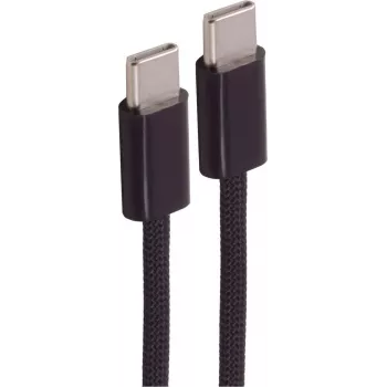 SHIVERPEAKS Kabel do ładowania USB-C na USB-C 2.0 60W, pleciony tekstylny, 1m, czarny (BS14-21025)