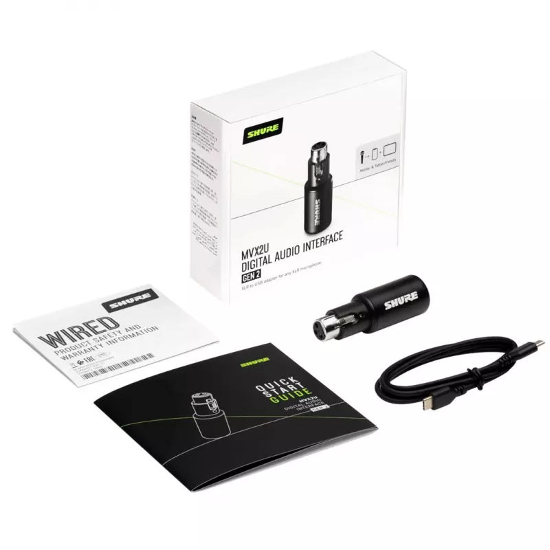 Shure MVX2UG2 Cyfrowy interfejs audio XLR na USB