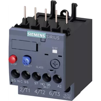 Przekaźnik przeciążeniowy termiczny Siemens 3RU2116-4AB0, 1,1-1,6 A, klasa 10, S00, zaciski śrubowe, 1NO+1NC