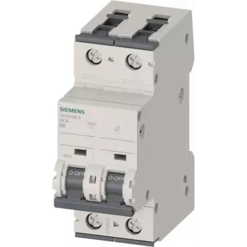 SIEMENS 5SY62066 Wyłącznik nadprądowy 2-biegunowy 6A Charakterystyka B 6kA na szynę DIN