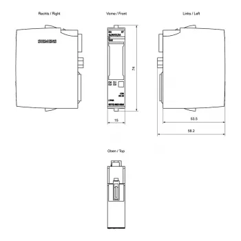 SIEMENS SIMATIC ET 200SP Moduł wyjść cyfrowych DQ 4x24VDC/2A ST (6ES7132-6BD21-0BA0)