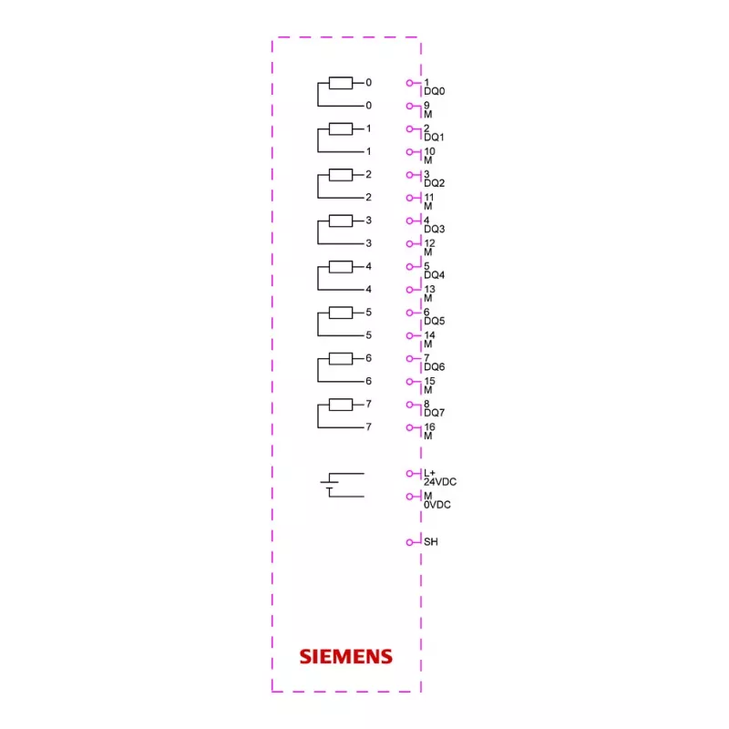 Siemens SIMATIC ET 200SP Moduł wyjść cyfrowych DQ 8x24VDC 6ES7132-6BF01-0CA0