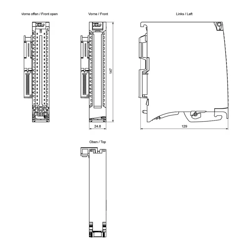 Siemens SIMATIC S7-1500 Digital Input Module DI 16 x 24V DC, 16 channels, Type 3, Diagnostics, Isochronous Mode