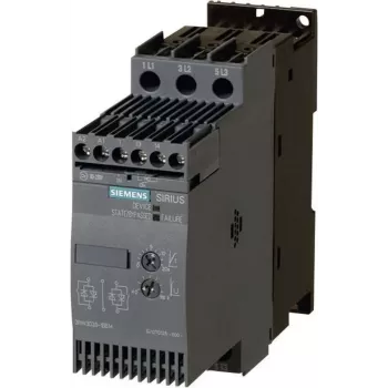 Siemens SIRIUS 3RW3028-1BB14 Soft Starter, 18,5 kW przy 400 V, 38 A, 200-460 V AC, sterowanie 24 V AC