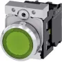 Siemens SIRIUS ACT 3SU1152-0AB40-1BA0 Przycisk, płaski element nastawczy, zielony, metalowy wysokopołyskowe pierścień przedni, 22mm, 1NO, złącze śrubowe, IP66/67/69K