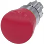 Siemens SIRIUS ACT Przycisk zatrzymania awaryjnego, grzybek, odblokowanie przez pociągnięcie, metalowy pierścień przedni, czerwony, montaż 22mm, 3SU1050-1HA20-0AA0