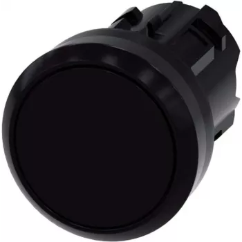 Siemens SIRIUS ACT płaski siłownik przycisku, czarny, plastikowy pierścień przedni, 22mm, 3SU1000-0AA10-0AA0