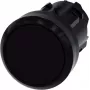 Siemens SIRIUS ACT płaski siłownik przycisku, czarny, plastikowy pierścień przedni, 22mm, 3SU1000-0AA10-0AA0
