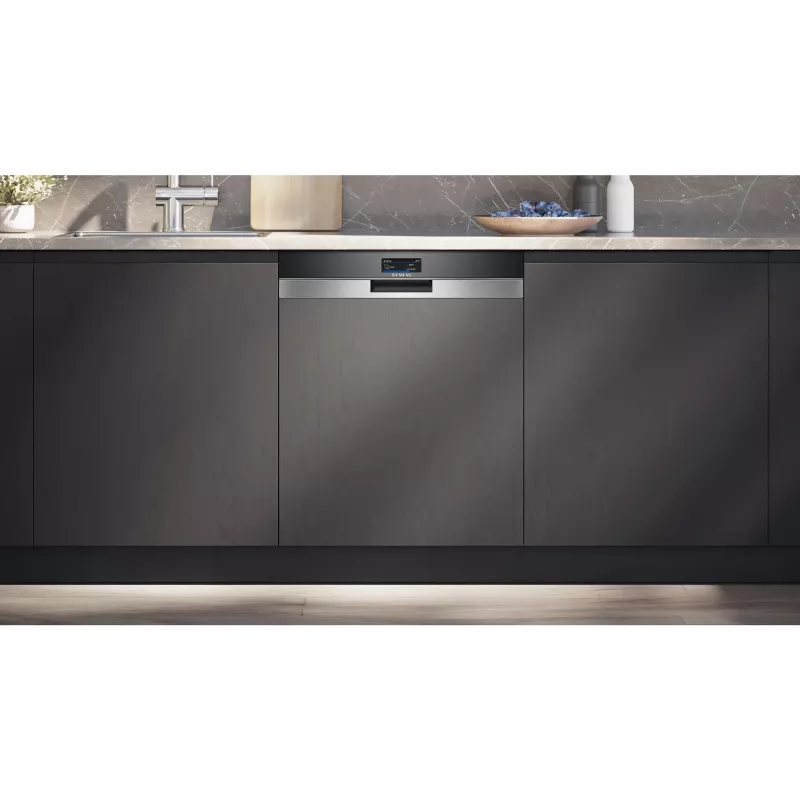 SIEMENS SN57TS00CE iQ700 Zmywarka do zabudowy (Stal szczotkowana/Czarny, 60 cm, Home Connect)