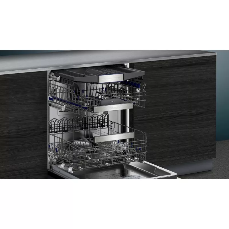 SIEMENS SN57TS00CE iQ700 Zmywarka do zabudowy (Stal szczotkowana/Czarny, 60 cm, Home Connect)