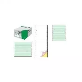 SIGEL 91300 Papier komputerowy ciągły, A4 3-częściowy samokopiujący, 240 formularzy, 60/53/57 g/m², biały, szerokość 12 cali