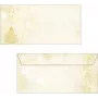 Koperta SIGEL DU083 Graceful Christmas DIN long, klejona, papier specjalny 90 g/m², do atramentowych/laserowych/kopiarek, biała ze świątecznym wzorem, 25 kopert