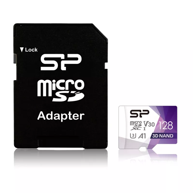 Silicon Power 128GB Superior Pro microSDXC UHS-I U3 V30 A1 Karta pamięci z adapterem SD