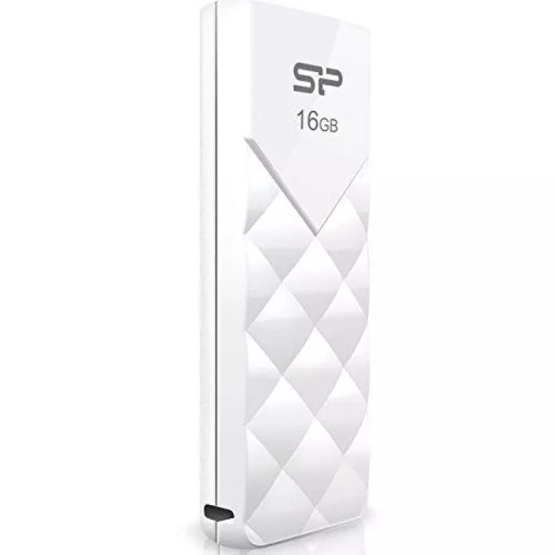 Silicon Power 16GB USB 2.0 Pamięć Flash, Wysuwana Konstrukcja Bez Zaślepki, Biały