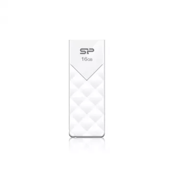 Silicon Power 16GB USB 2.0 Pamięć Flash, Wysuwana Konstrukcja Bez Zaślepki, Biały