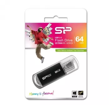 Silicon Power Blaze B02 64GB USB 2.0 Pendrive - Czarny