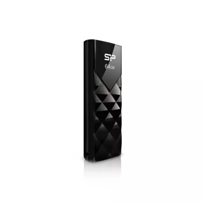 Silicon Power SP064GBUF2U03V1K Blaze B10 64GB USB 2.0 Pendrive, czarny, wysuwany