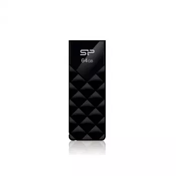 Silicon Power SP064GBUF2U03V1K Blaze B10 64GB USB 2.0 Pendrive, czarny, wysuwany