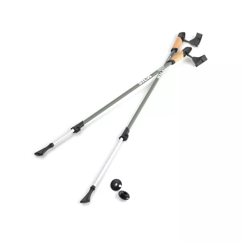 Silva Walking Aluminium/Cork Walking Poles (Pair) - 85-140 cm