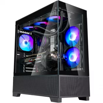SilverStone Lucid 05 Black 270° Panoramic Glass Design Mid-Tower Case