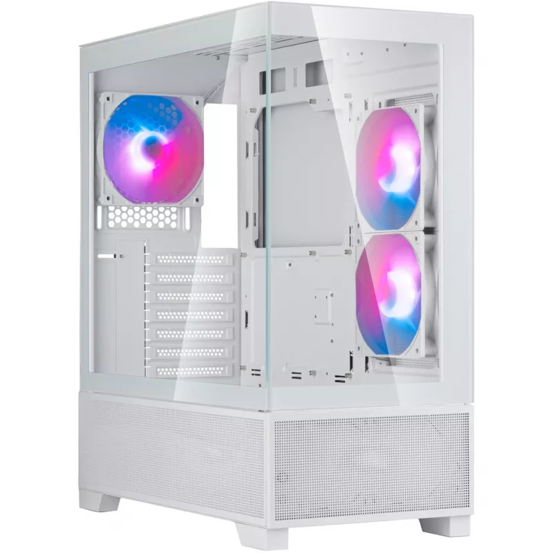 SilverStone Lucid 05 White 270° Panoramic Glass Design Mid-Tower Case