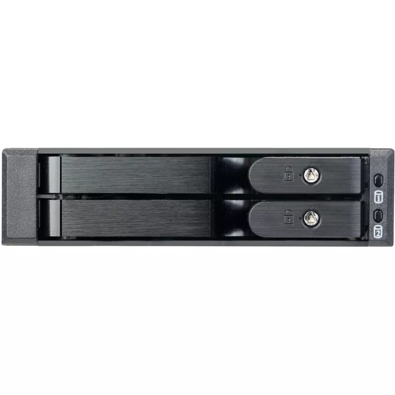 SilverStone SST-FS202B-V2 2-Bay 3.5 cal SATA Hot-Swap Cage do wnęki 5.25 cala - Czarny
