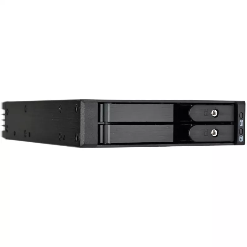 SilverStone SST-FS202B-V2 2-Bay 3.5 cal SATA Hot-Swap Cage do wnęki 5.25 cala - Czarny