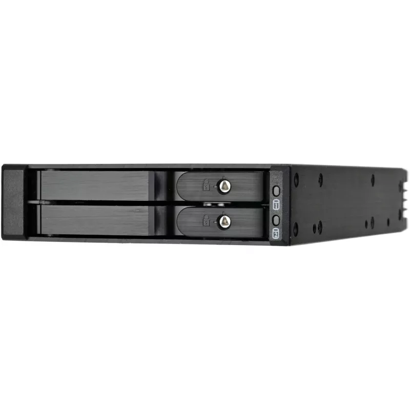 SilverStone SST-FS202B-V2 2-Bay 3.5 cal SATA Hot-Swap Cage do wnęki 5.25 cala - Czarny
