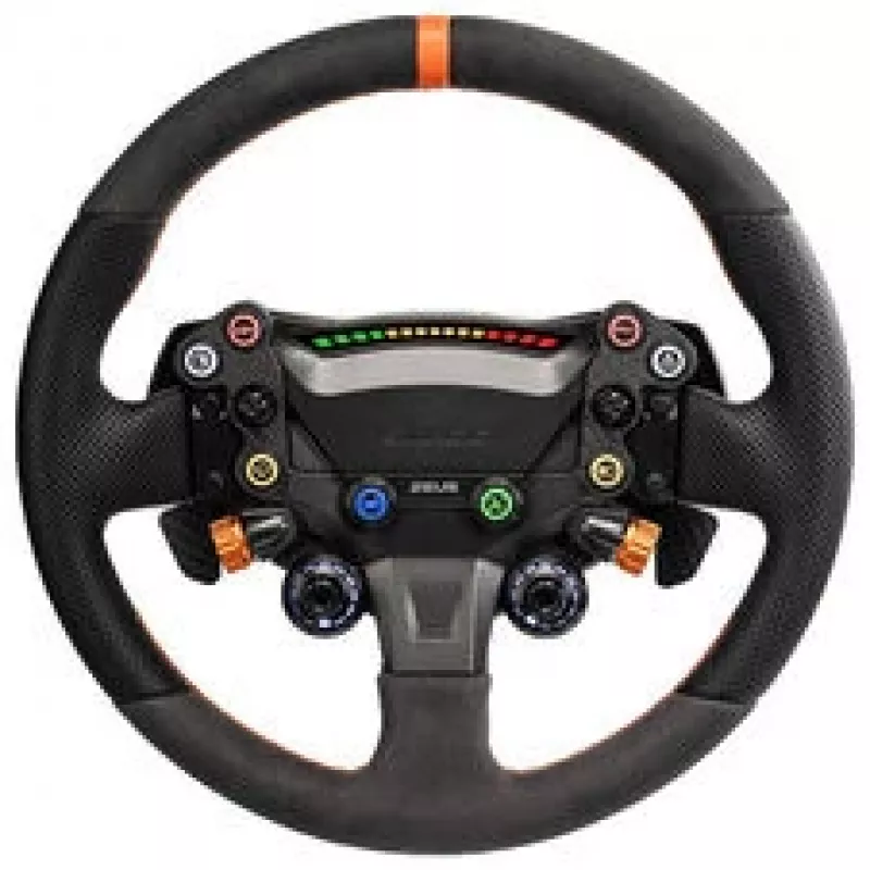 Simagic Zeus Sport Kierownica - 300mm Obręcz z Zamszu, CNC Aluminium, Przyciski RGB, Podwójne Magnetyczne Łopatki z Włókna Węglowego, Bezprzewodowa, 50mm QR