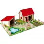 SIMBA-DICKIE Farm with Accessories – Duży zestaw zabawkowy z zagrodą, stodołą, stajnią, rolnikiem, zwierzętami i narzędziami do karmienia dla dzieci w wieku 3-8 lat