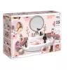 SIMBA-DICKIE My Beauty Studio Interaktywny zestaw do zabawy w makijaż z podświetlanym lustrem i 10 akcesoriami dla dzieci w wieku 3-6 lat
