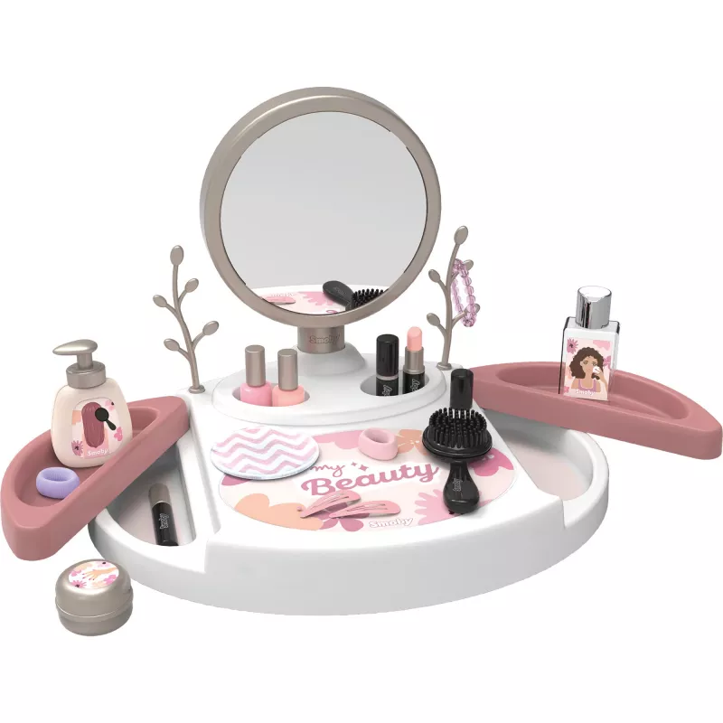 SIMBA-DICKIE My Beauty Studio Interaktywny zestaw do zabawy w makijaż z podświetlanym lustrem i 10 akcesoriami dla dzieci w wieku 3-6 lat