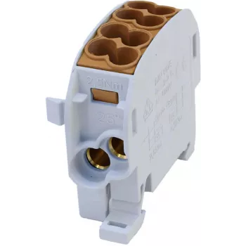 SIMET SCB 25 Al/Cu 80A 1-biegunowy blok rozdzielczy brązowy 81501015