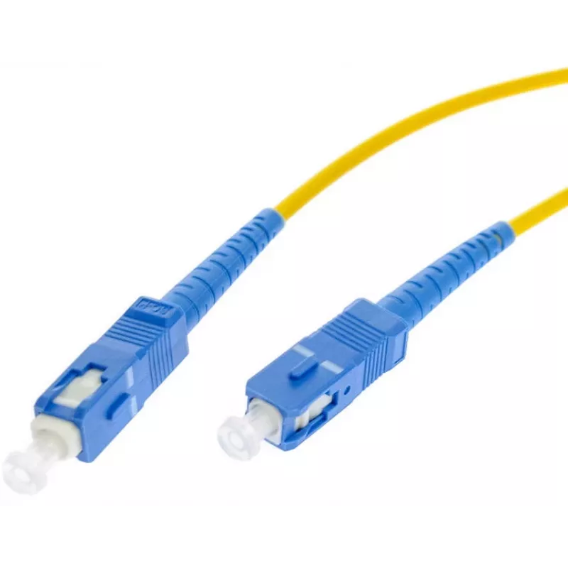 1m Single-Mode SC/UPC do SC/UPC Simplex Światłowodowy Kabel Krosowy, LSZH, Żółty