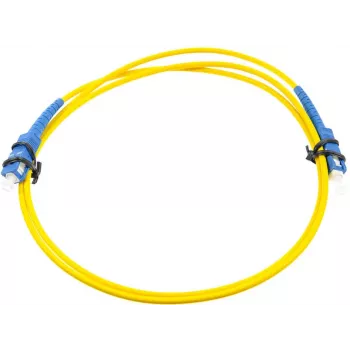 1m Single-Mode SC/UPC do SC/UPC Simplex Światłowodowy Kabel Krosowy, LSZH, Żółty