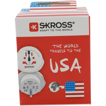 SKROSS światowy adapter podróżny z 2 portami USB, biały (1.500221C-E)