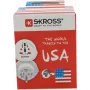 SKROSS światowy adapter podróżny z 2 portami USB, biały (1.500221C-E)