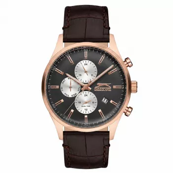 Zegarek męski SLAZENGER SL96188203 ze stali szlachetnej, niebieska tarcza, kwarcowy - 43 mm