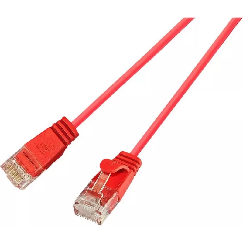 Wirewin Cat.6 SLIM-Light U/UTP kabel krosowy, 0,5 m, czerwony (PKW-LIGHT-K6 0.5 RT)